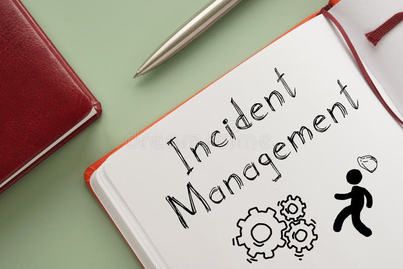 Incident management is shown using the text stock image image of plan