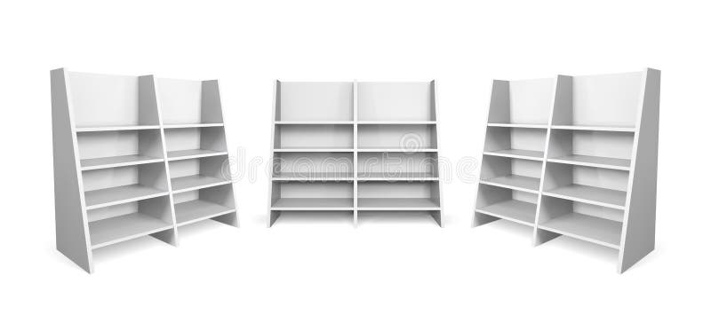 Inclined Promotion Shelving Mockup Isolated Vector Retail Product