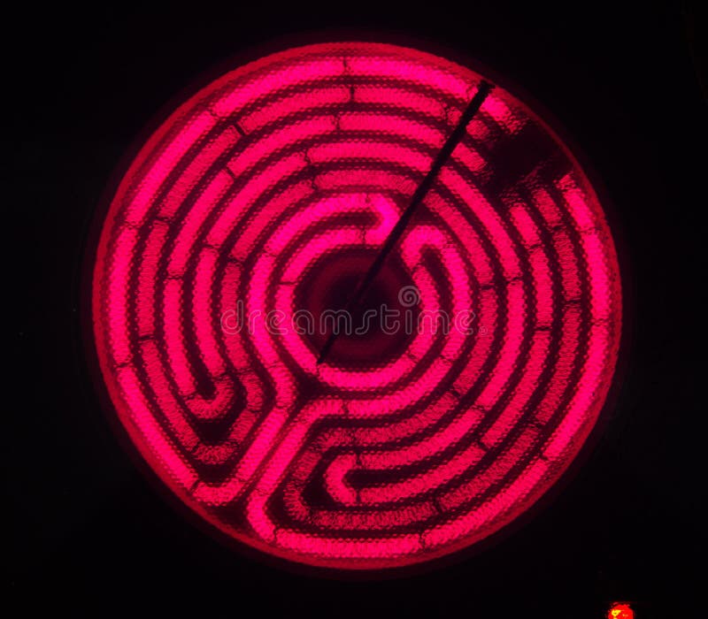 The Included Electric Oven Burns Red in the Kitchen Stock Image Image