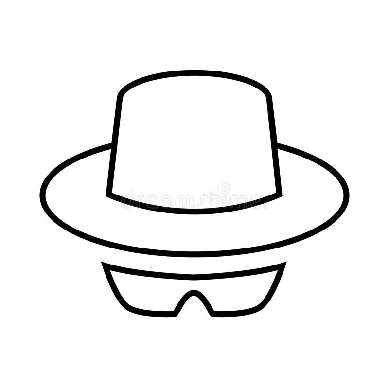 Incognito-ikonvektor. okänt illustrationstecken. namnlös symbol eller logotyp. kan användas för webbplatser eller mobila program.