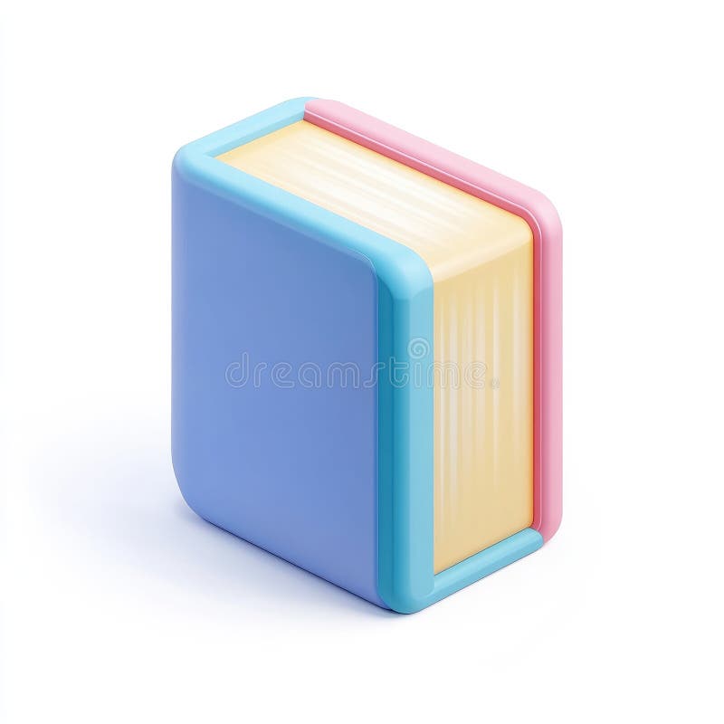 Incolla il rendering 3D dell'icona libro di un libro chiuso con copertine colorate royalty illustrazione gratis