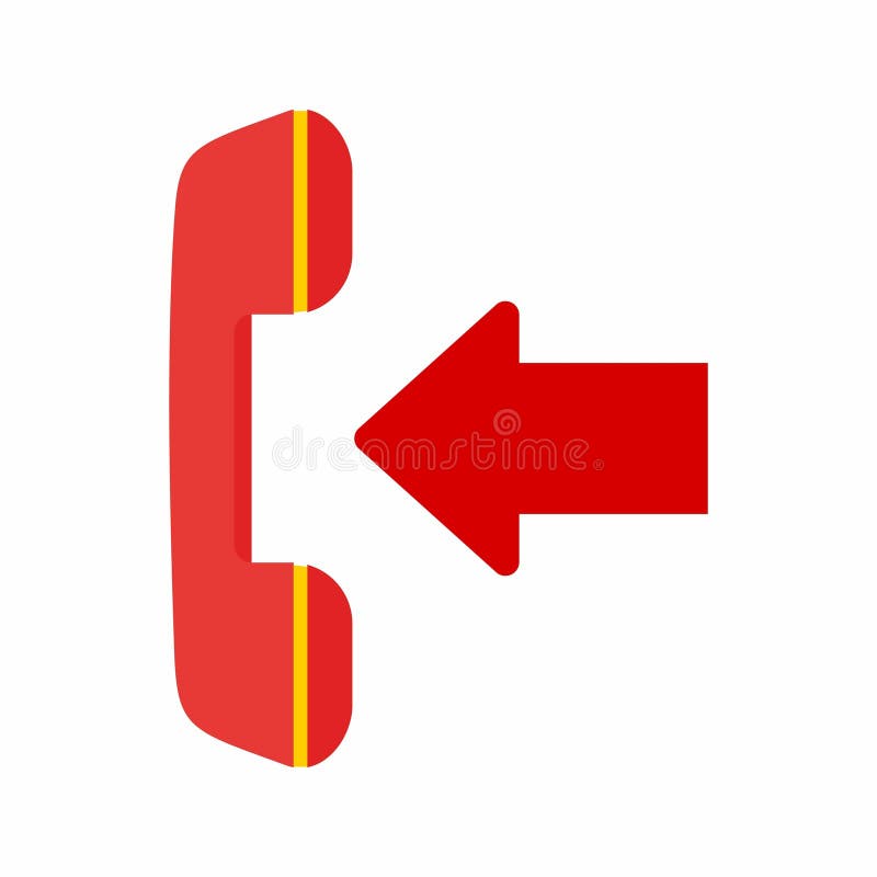 Incoming Call icon vector image. stock illustration