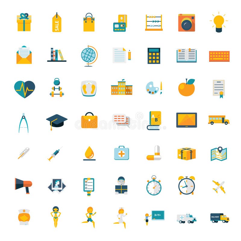 Inconformista grande del márketing del viaje del sistema de los iconos planos libre illustration Inconformista grande del márketing del viaje del sistema de los iconos planos libre illustration