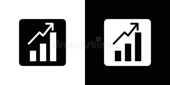 Increase Chart Icon Logo Set Vector Stock Vector - Illustration of ...
