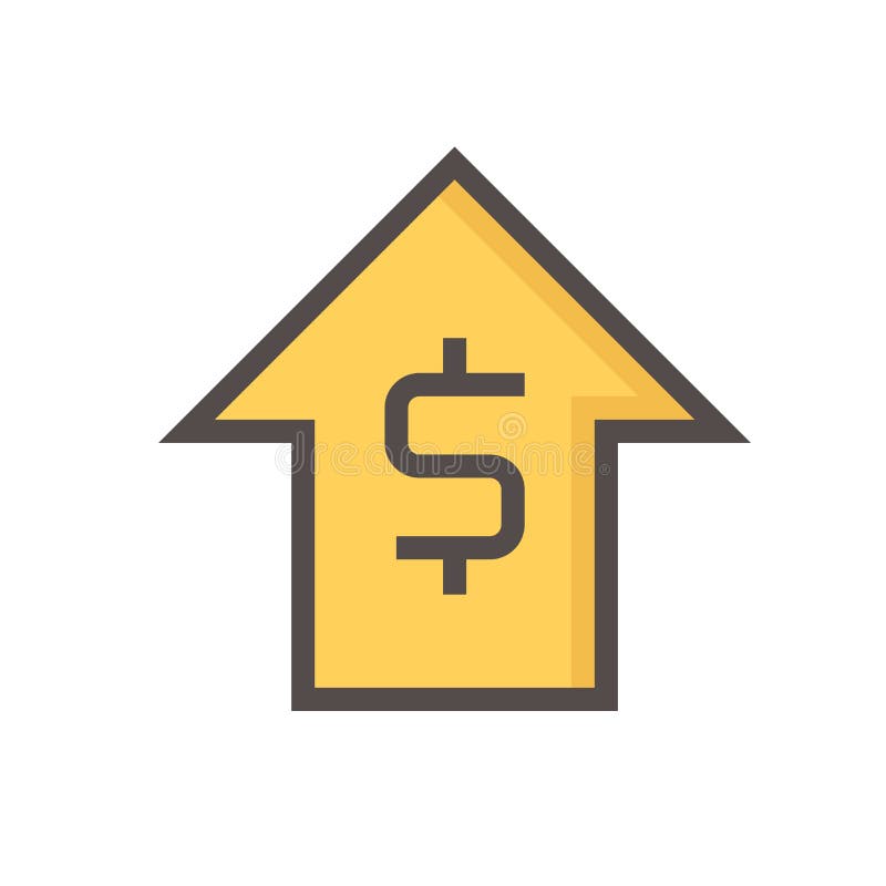 Money value increase vector design. 48x48 pixel perfect and editable stroke vector illustration