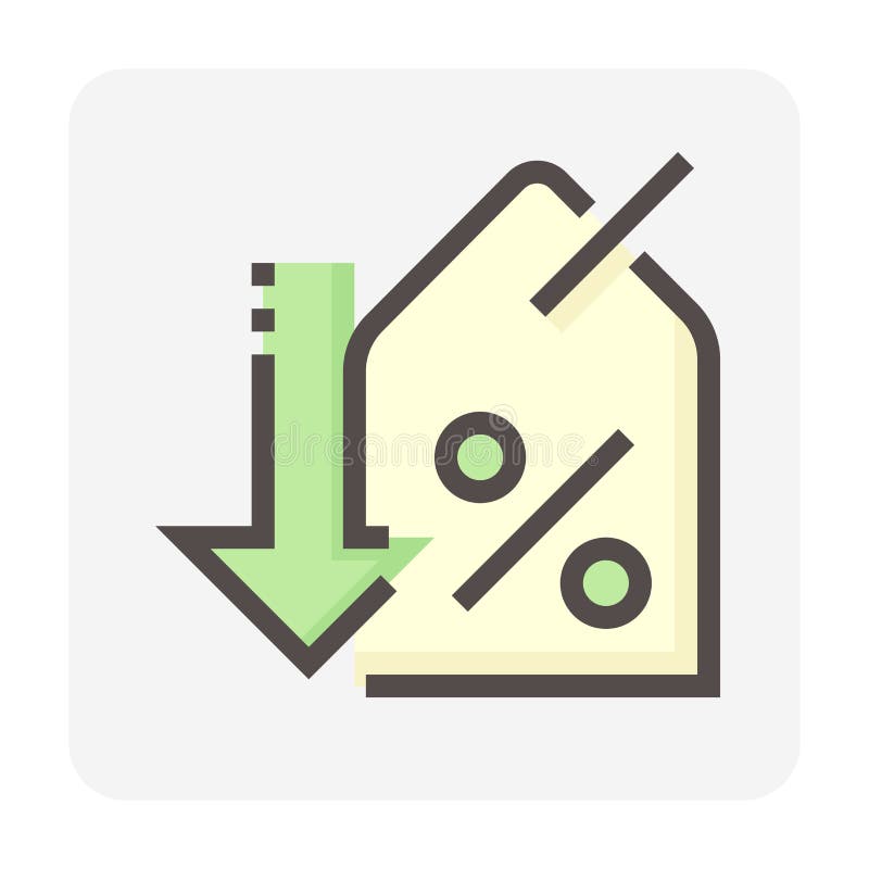Discount sale or price tag vector design, 48x48 pixel perfect and editable stroke royalty free illustration