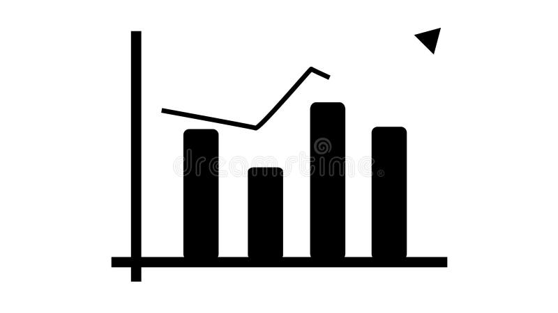 Increase and decrease line animation on financial business chart. Economic graph icon on white background for finance concepts and analytics ai generative. Decrease video