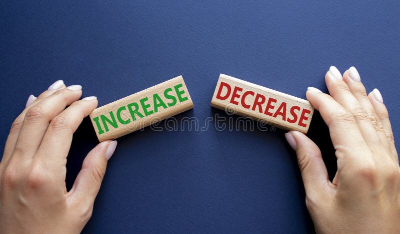 Increase or Decrease Symbol. Concept Word Increase or Decrease on ...