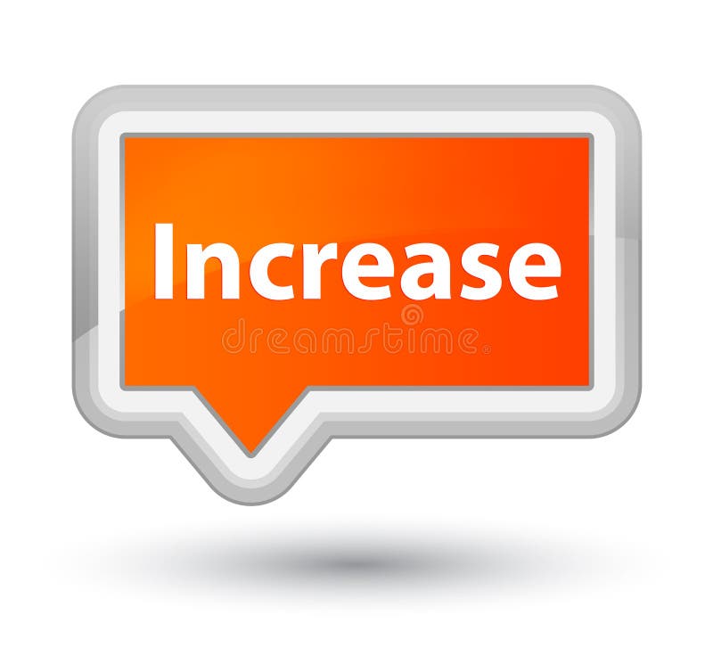 Increase Prime Orange Banner Button Stock Illustration - Illustration ...