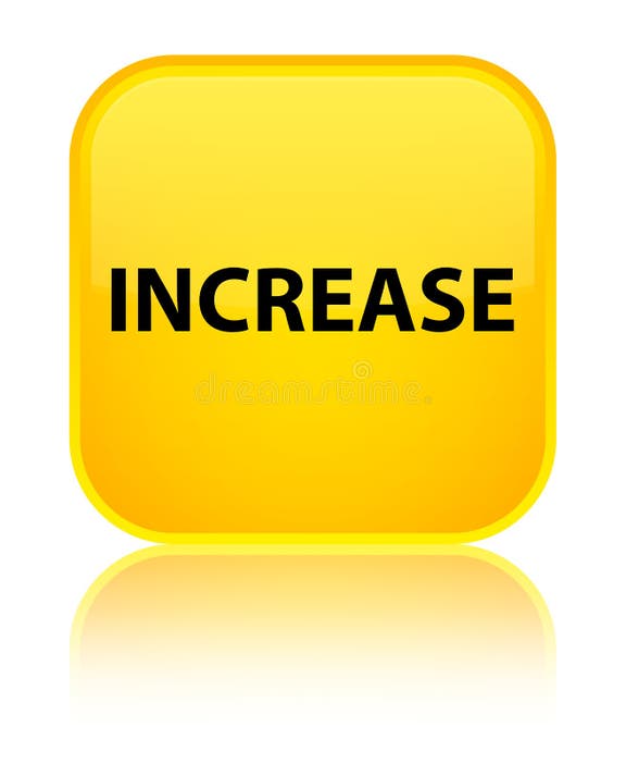 Increase Special Yellow Square Button Stock Illustration - Illustration ...