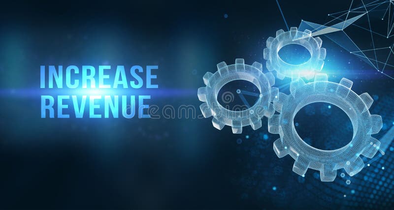 Increase revenue concept. Business, Technology, Internet and network concept royalty free illustration