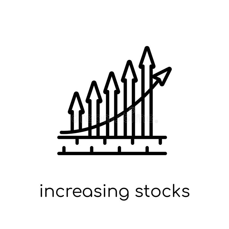 Stocks Linear Icon. Modern Outline Stocks Logo Concept on White Stock ...