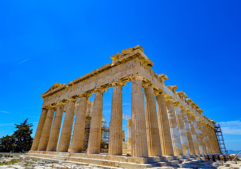 Incredibile E Imponente Fenomeno Del Partenone Ad Atene Fotografia Stock Editoriale Immagine