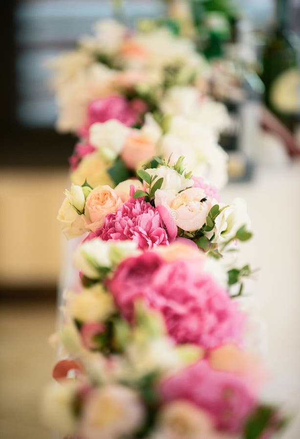 Incredible bouquet of delicate flowers for wedding royalty free stock photo
