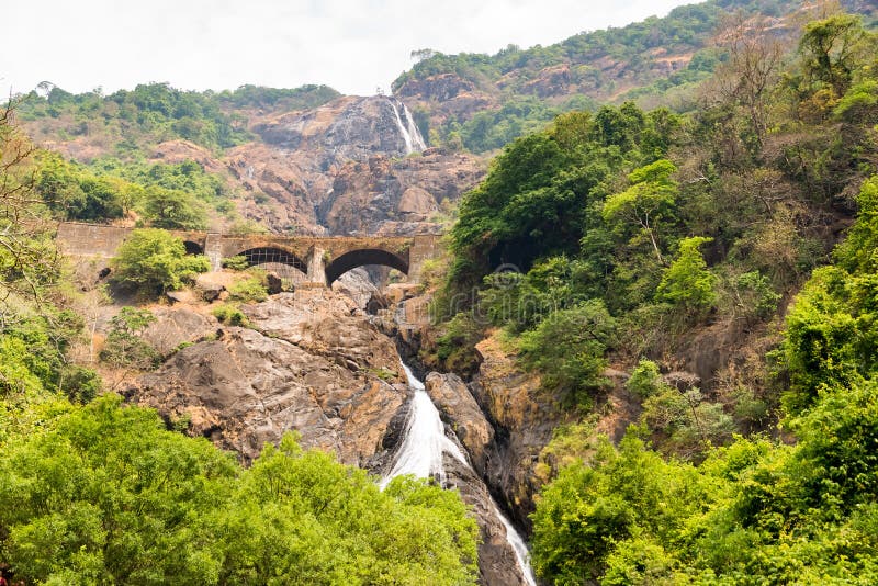 Incredible View of Dudhsagar Waterfall with Railway Bridge in Goa / India Stock Photo - Image of railway, waterfall: 170081168 Incredible View of Dudhsagar Waterfall with Railway Bridge in Goa / India Stock Photo - Image of railway, waterfall: 170081168