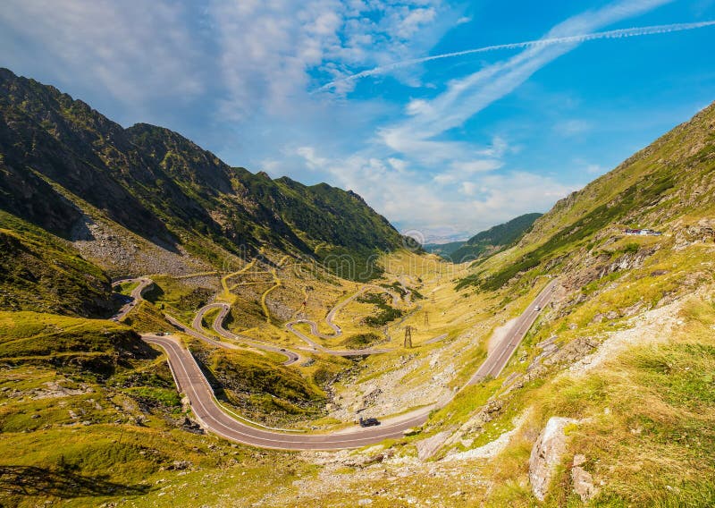 Incredible view of the Transfagaras mountain road in the Transylvanian Alps, Carpathian Mountains, Romania