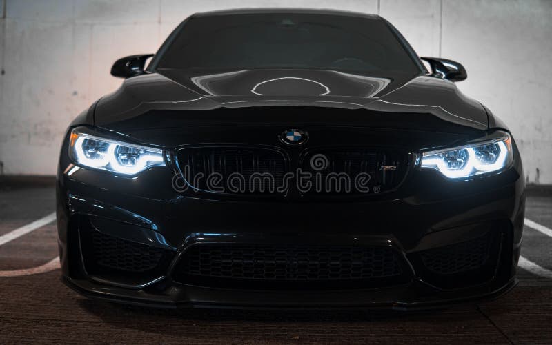 Incredibly Amazing Jaw Dropping Metallic Black BMW M3 CS M Power Sports  Front Car with Angel Lights Editorial Image - Image of black, style:  279029735
