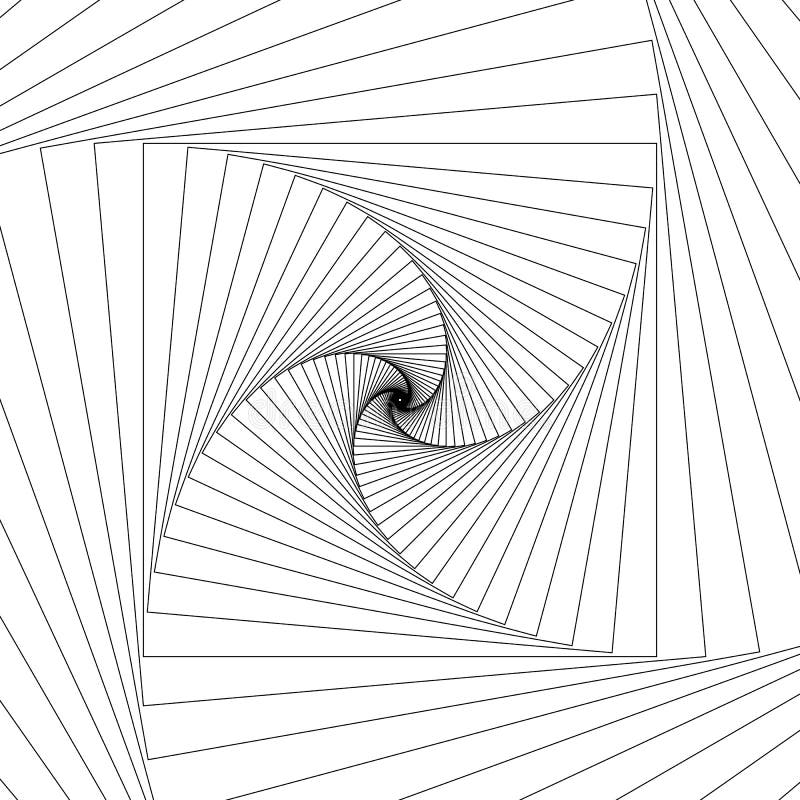 Increspi il modello con i quadrati concentrici - parte posteriore geometrica circolare illustrazione di stock