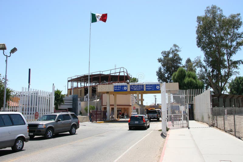 The USA Mexican border at Algodones, Mexico. The USA Mexican border at Algodones, Mexico.