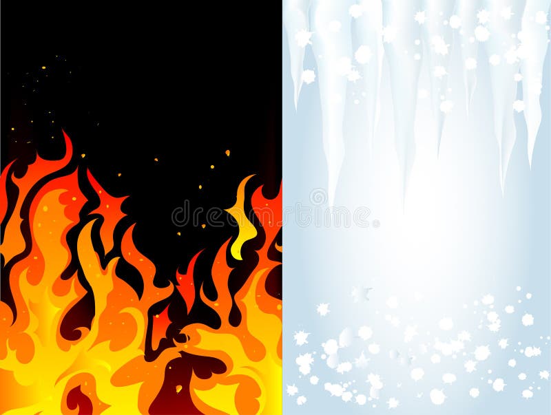 Fire and ice - abstract illustration. Fire and ice - abstract illustration