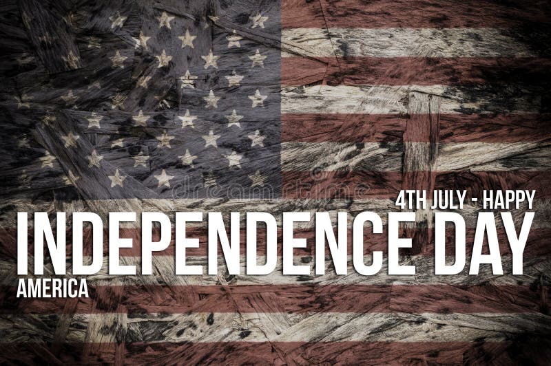 Independence day 2020, Stars and stripes wood background and an inscription for the Indipendence day 4th July celebrations