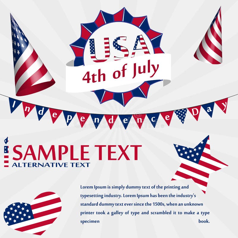 Independence Day USA Card vector illustration Independence Day USA Card vector illustration