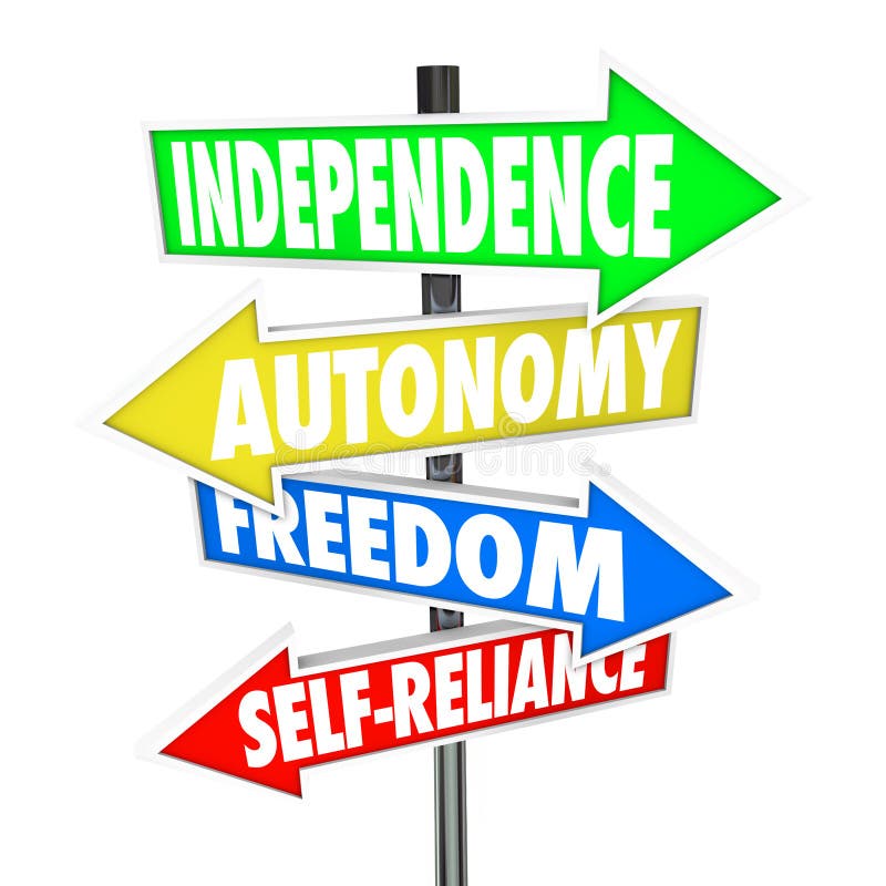 independence autonomy freedom self-reliance