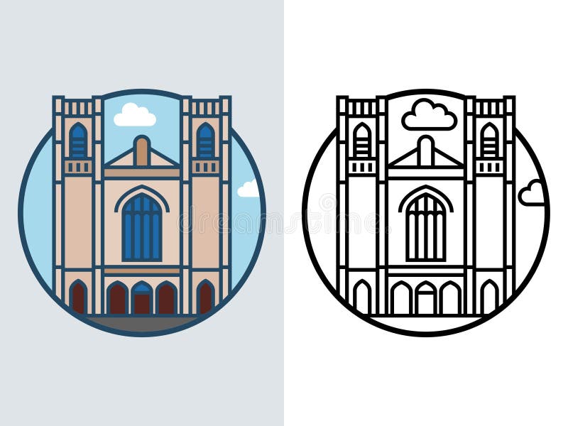 World Famous Building Denver Stock Vector Illustration of graphic