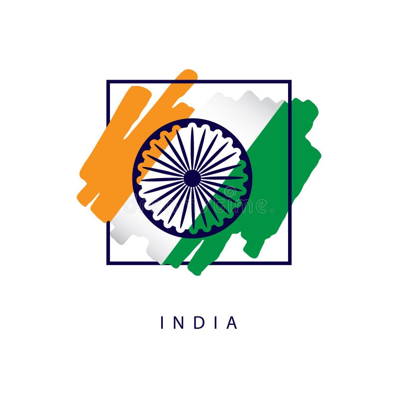 India Brush Logo Vector Design Illustration Stock Vector - Illustration of  holiday, republic: 134822266