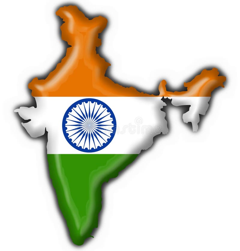 Download India Button Flag Map Shape Stock Illustration - Image ...