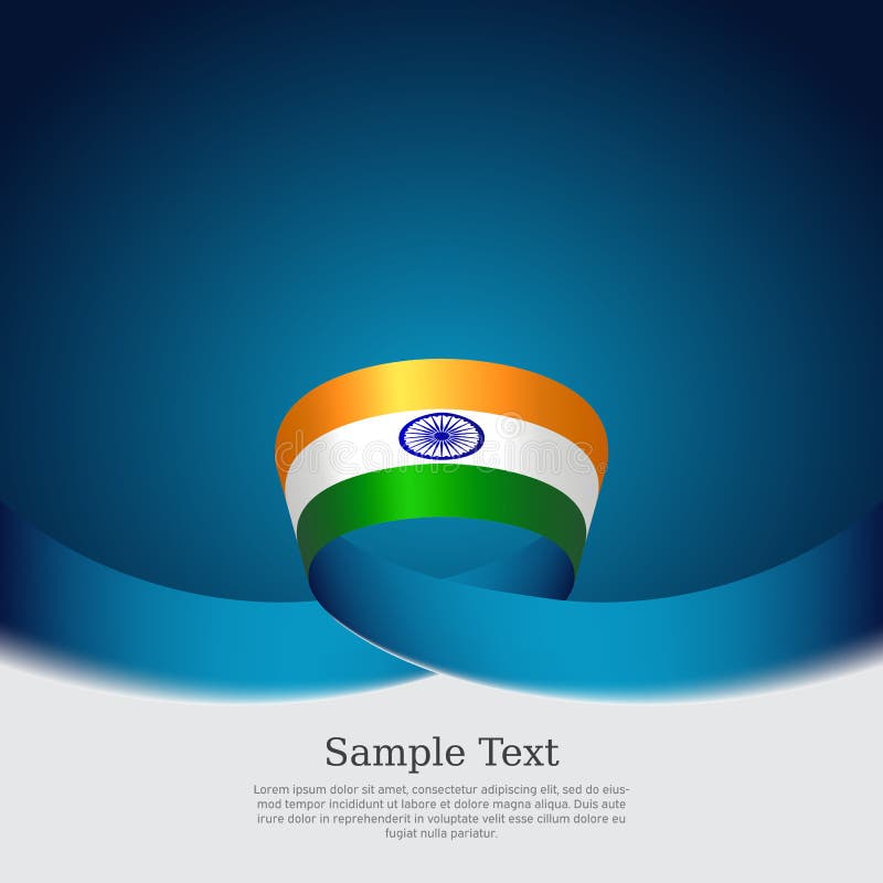 India Flag Background. Wavy Ribbon Colors Flag of India on Blue White  Background. National Poster. Vector Design. Diwali Stock Vector -  Illustration of india, flag: 160449126
