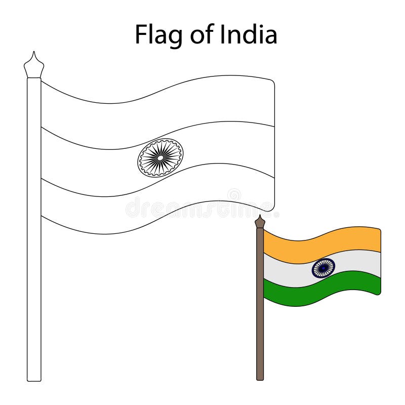 India Coloring Page | Flag coloring pages, Flag drawing, India flag