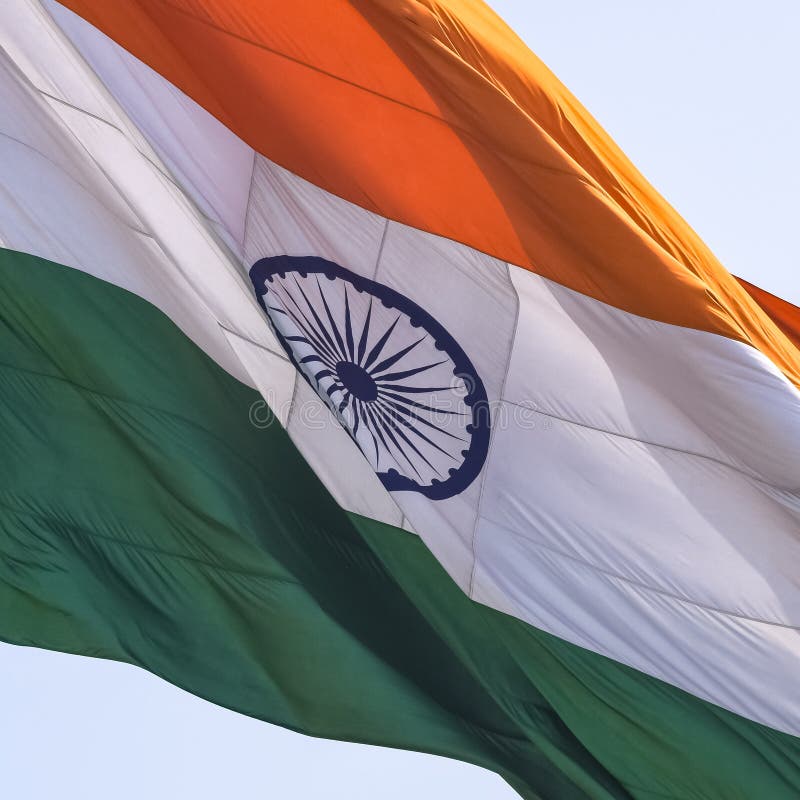 India Flag Flying High at Connaught Place with Pride in Blue Sky, India Flag  Fluttering, Indian Flag on Independence Day and Stock Photo - Image of flags,  capital: 247938604