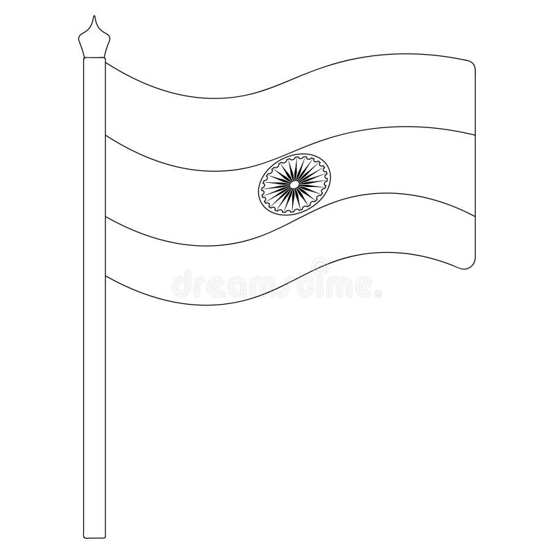 india outline flag