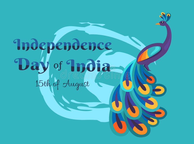 Happy Independence Day in India Holiday Poster Stock Vector