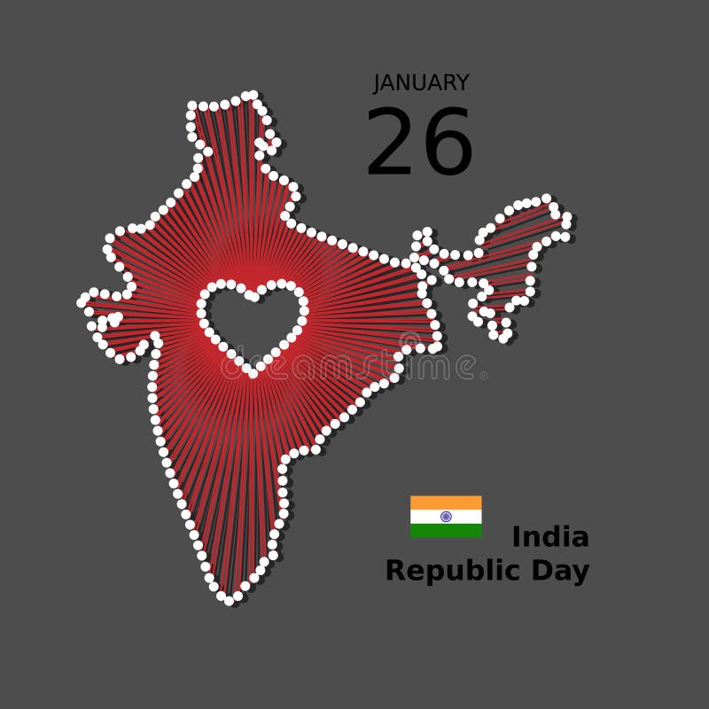 India Happy Republic Day Vector Poster, Background,banner. Patriotic Illustration of India 