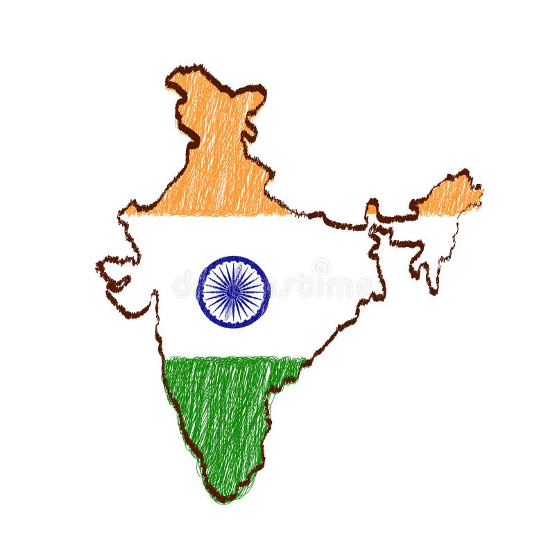 Vetor de indian flag with map and ashoka chakra do Stock | Adobe Stock-saigonsouth.com.vn