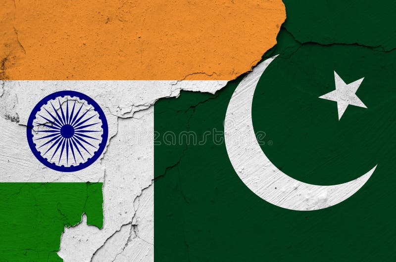 India and Pakistan Flags. International Relations Stock Image Image