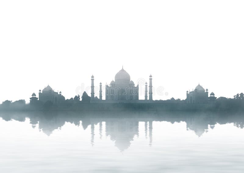 India punkt zwrotny - Taj Mahal panorama z mgłą