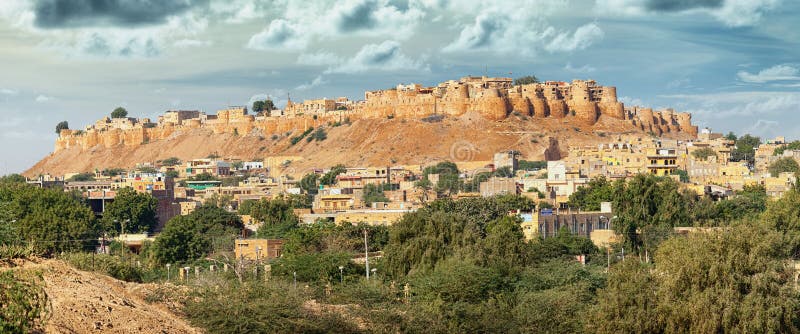 india Rajasthan Jaisalmer fort - sonar Kila Sone Ka Quila, går
