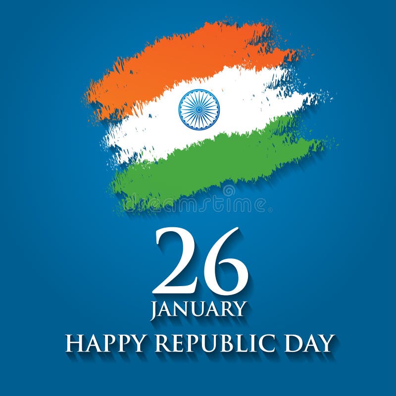 India Republic Day Greeting Card Design Vector Illustration. 26 January