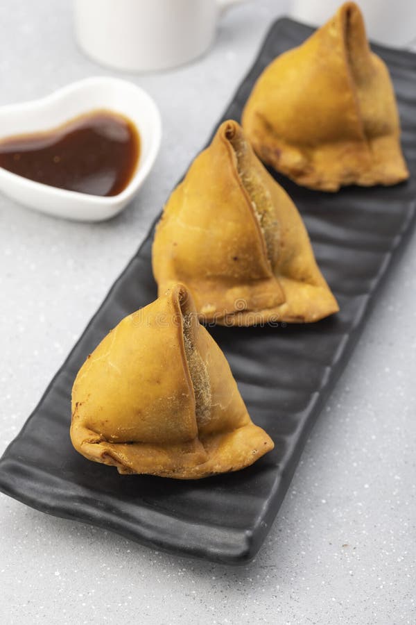 Close View of Samosa. it is a Crunchy, Crispy Potato Stuffed Deep Fried
