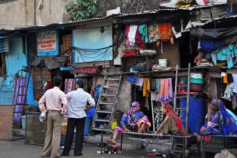 india slum arkivbild india slum arkivbild