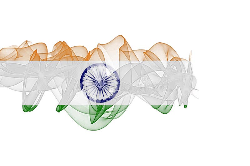 India Smoke Flag on White Background, India Flag Stock Image - Image of  decorative, country: 173170863