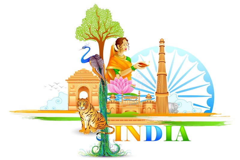 India tapeta royalty ilustracja India tapeta royalty ilustracja