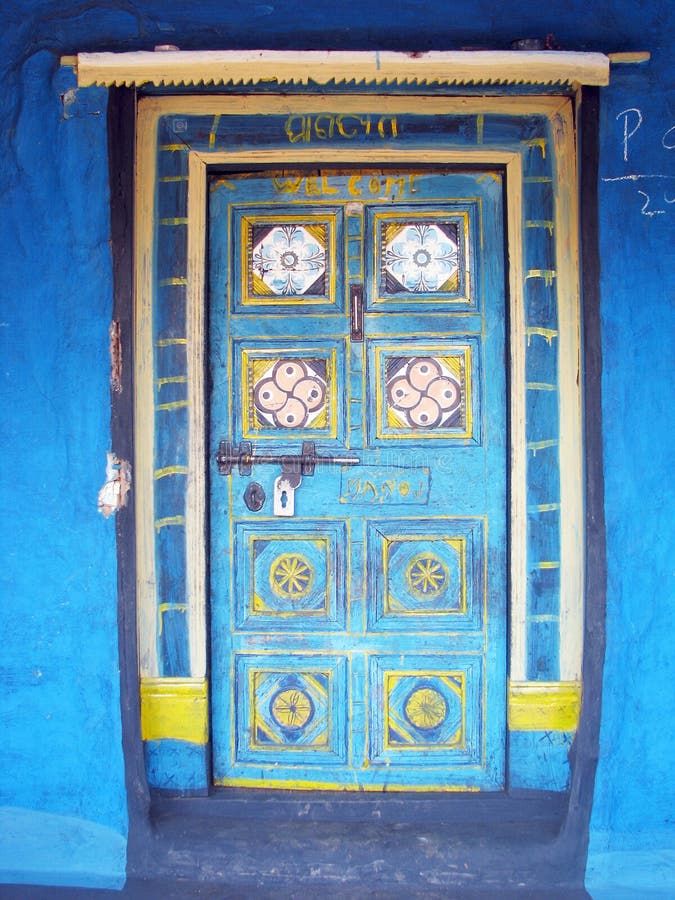 Indian ancient tribal door royalty free stock image