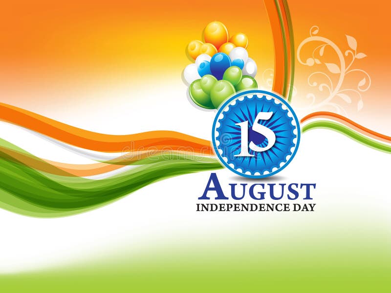 Indian 15 August Independence Day Background Stock Vector - Illustration of  background, ornament: 56836697