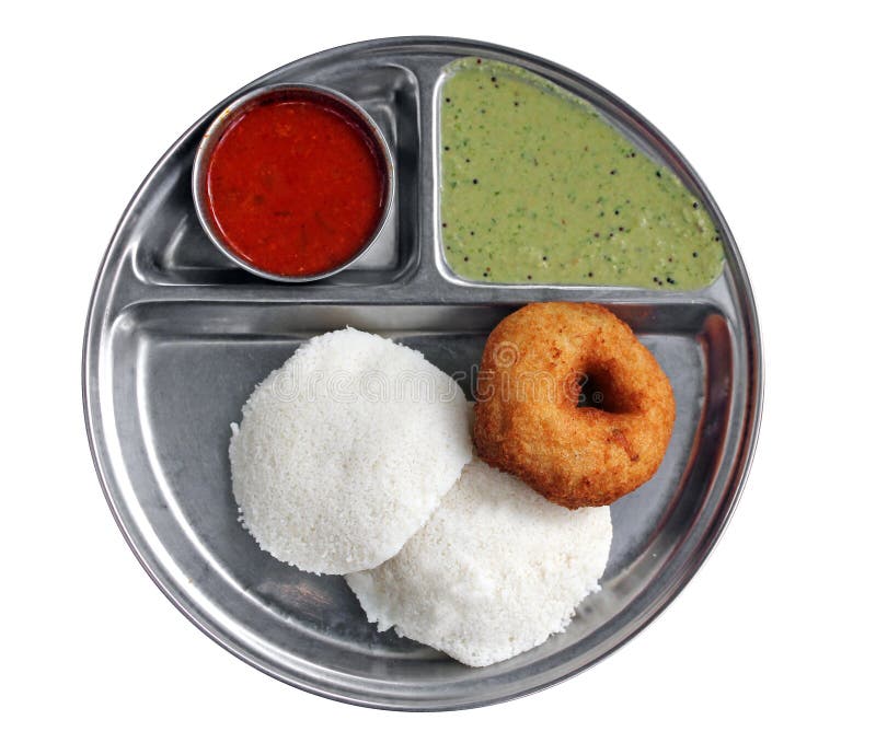 Indian breakfast - idly vada sambar and chutney royalty free stock photos Indian breakfast - idly vada sambar and chutney royalty free stock photos