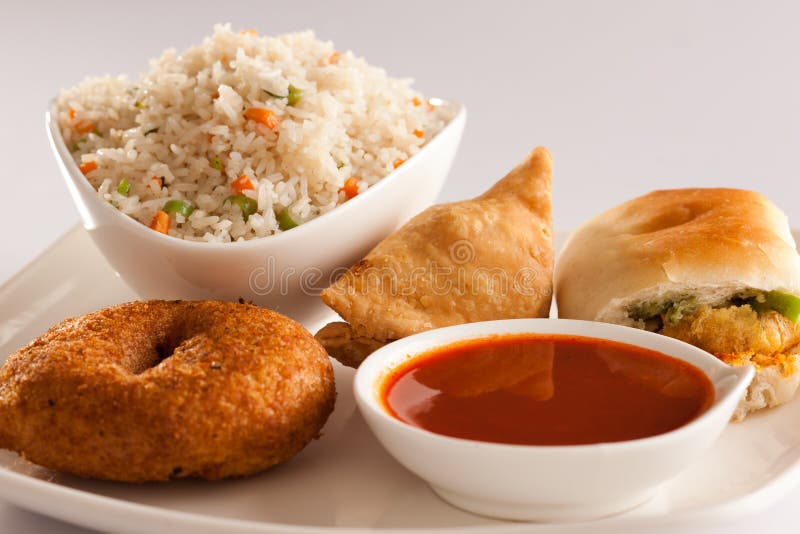 Indian breakfast snacks stock image. Image of asian, sauce 38530973