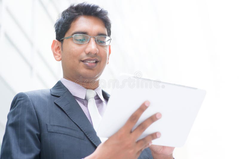 Businessman Using Smartphone and Laptop Computer Stock Image - Image of ...